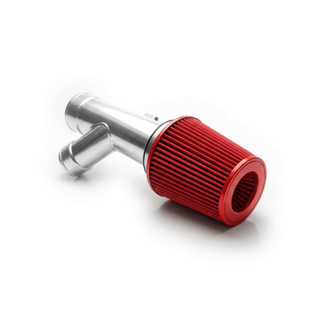 Cold air intake with red cone filter