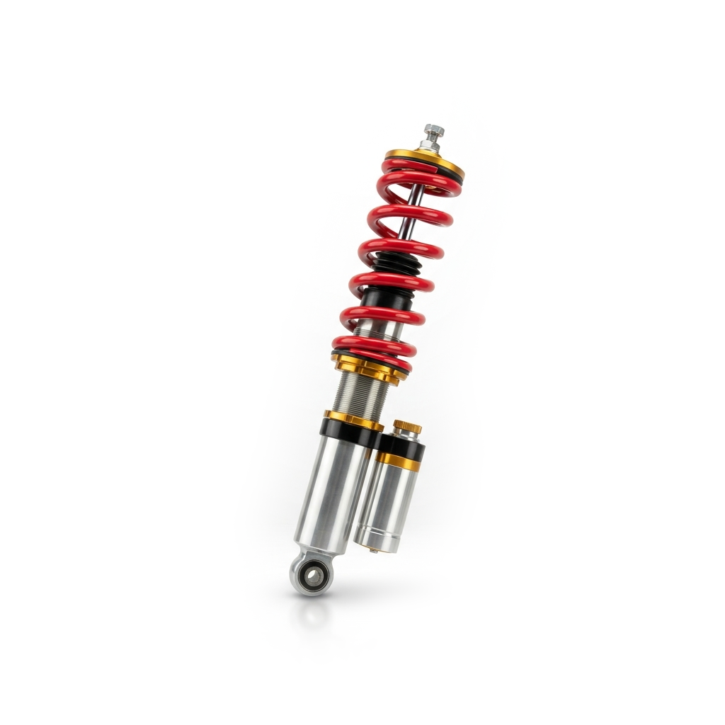 Coilover with red spring