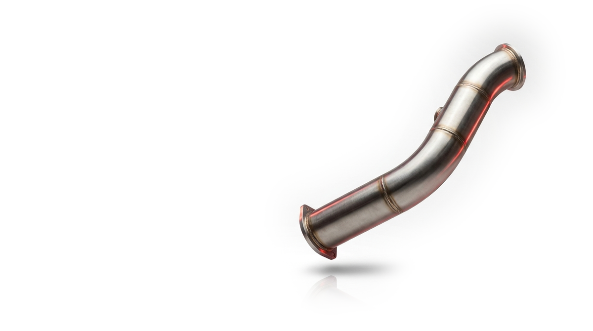 Stainless steel downpipe for BMW B48