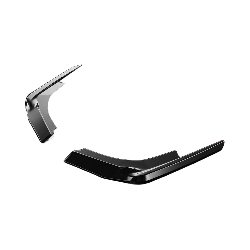 Apex Aero Design rear side splitter for BMW M4 F82, gloss black, isolated on white