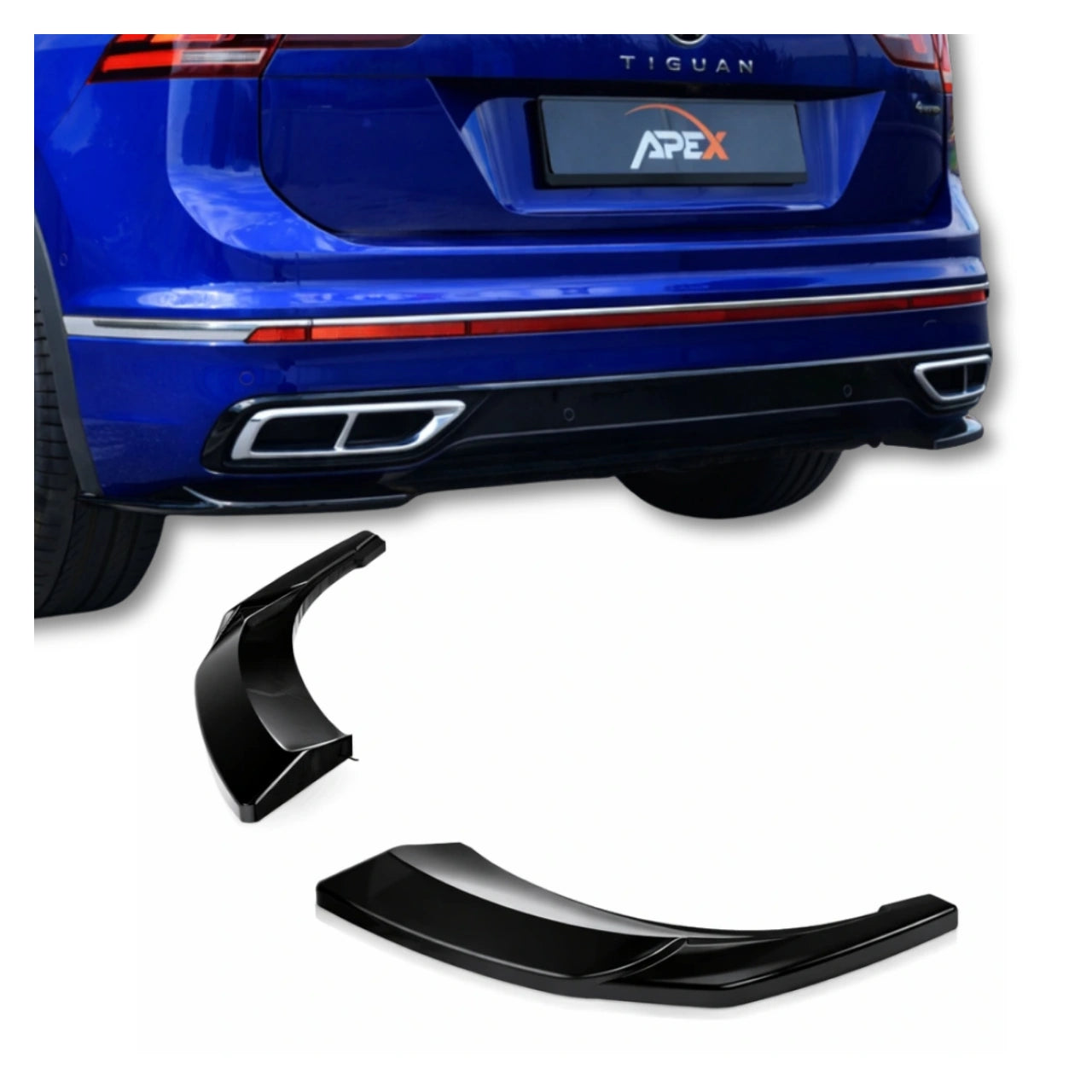 Apex Aero Design - Volkswagen Tiguan R-Line Mk2 Facelift (2020-2024) - Splitter Lateral Trasero (2 Piezas)