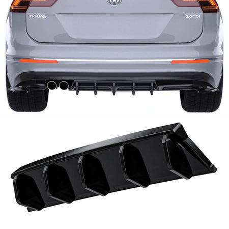 Apex Aero Design Rear Valance / Rear Diffuser (Gloss Black ABS) – Sport Styling for Volkswagen Tiguan Mk2 R-Line (2015-2020)