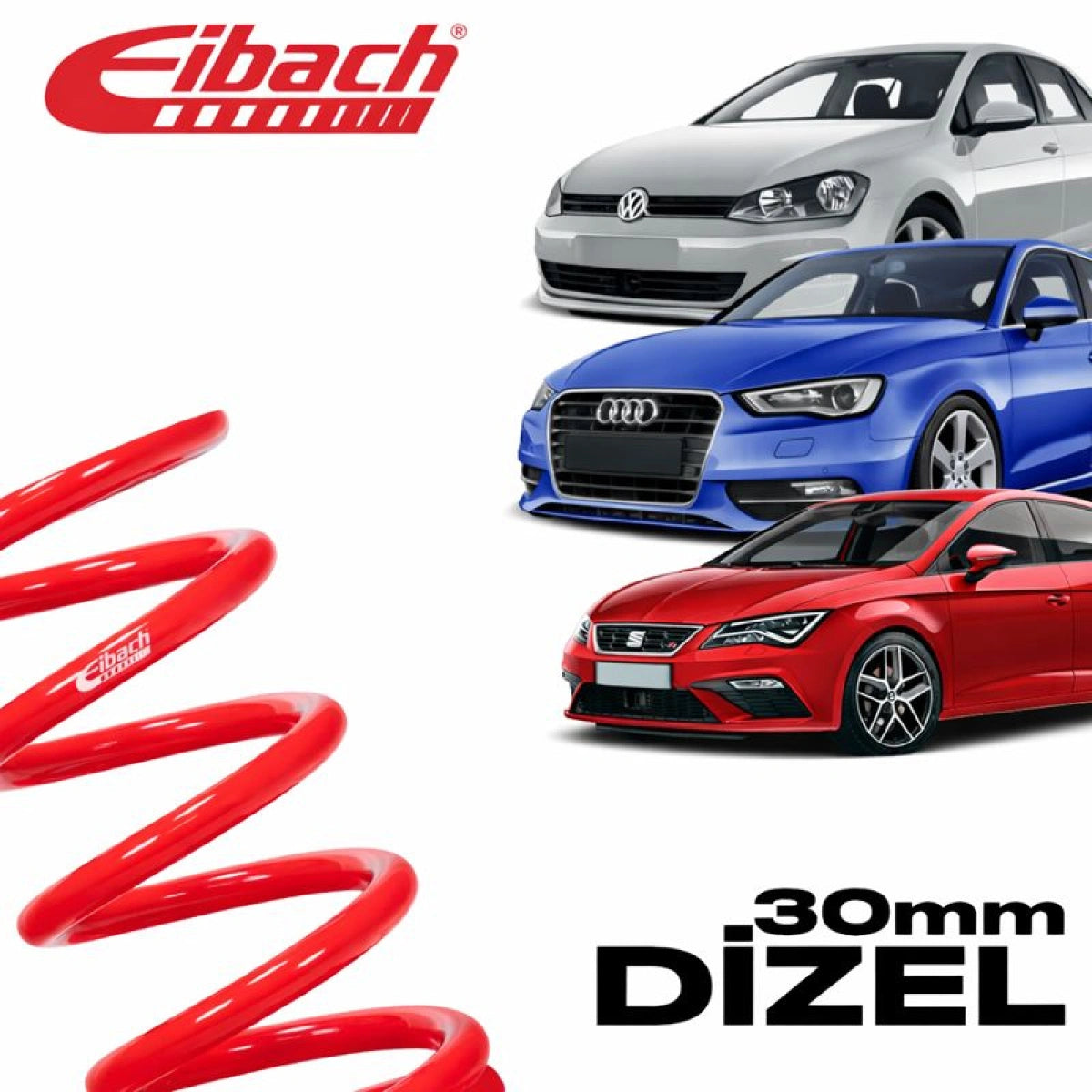 Muelles Deportivos Eibach Pro-Kit Audi A3 8V / VW Golf 7 / Seat Leon 5F 1.6 TDI - Eibach