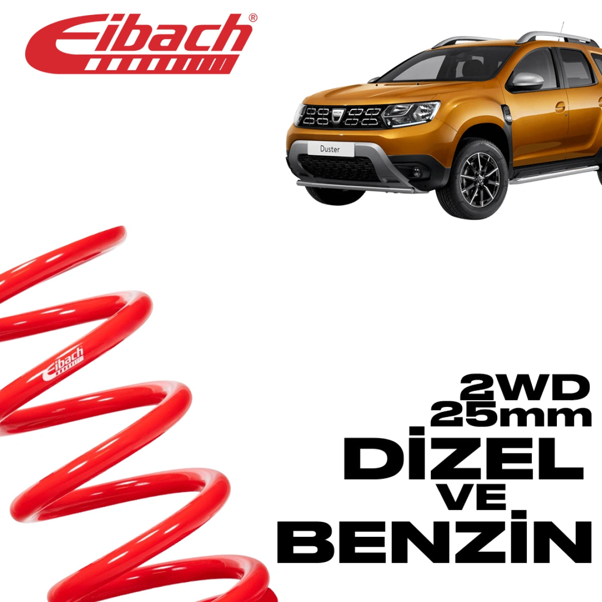 Muelles Pro-Lift-Kit Eibach Dacia Duster HS 1.2 TCe 125 / 1.5 dCi / 1.6 (25 mm) - Eibach