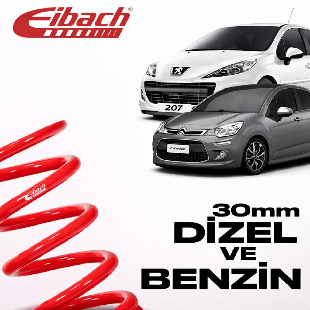 Muelles Deportivos Eibach Peugeot 207 / Citroën C3 II Pro-Kit (30 mm) - Eibach