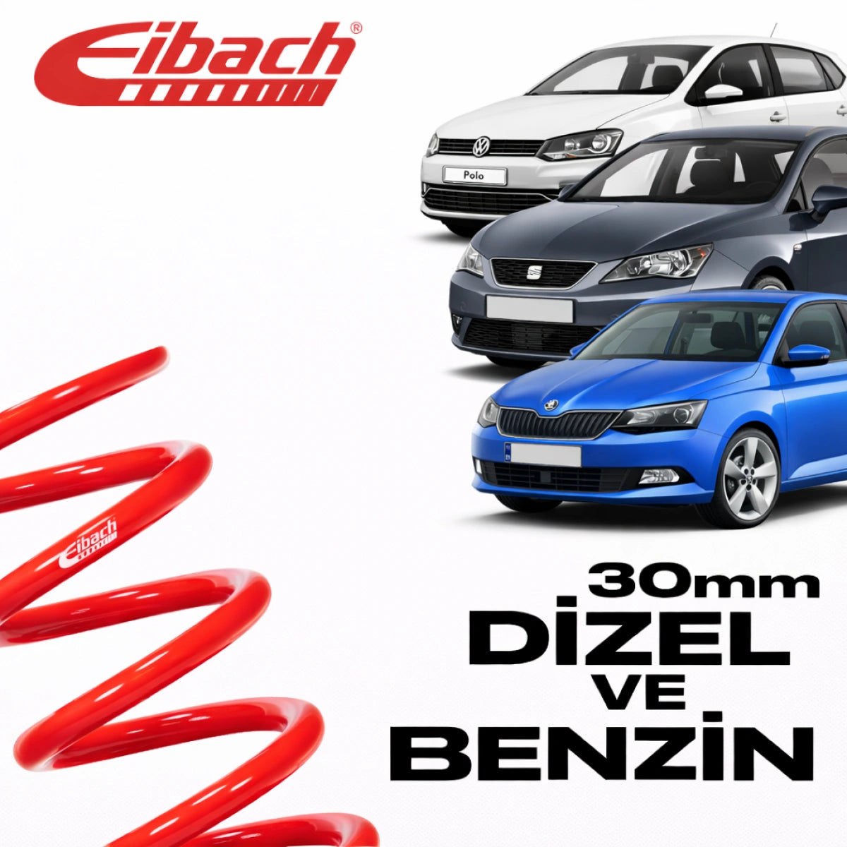 Muelles Deportivos Eibach VW Polo TDI (6R1,6C1) / Seat Ibiza 6J Pro-Kit (30 mm) - Eibach