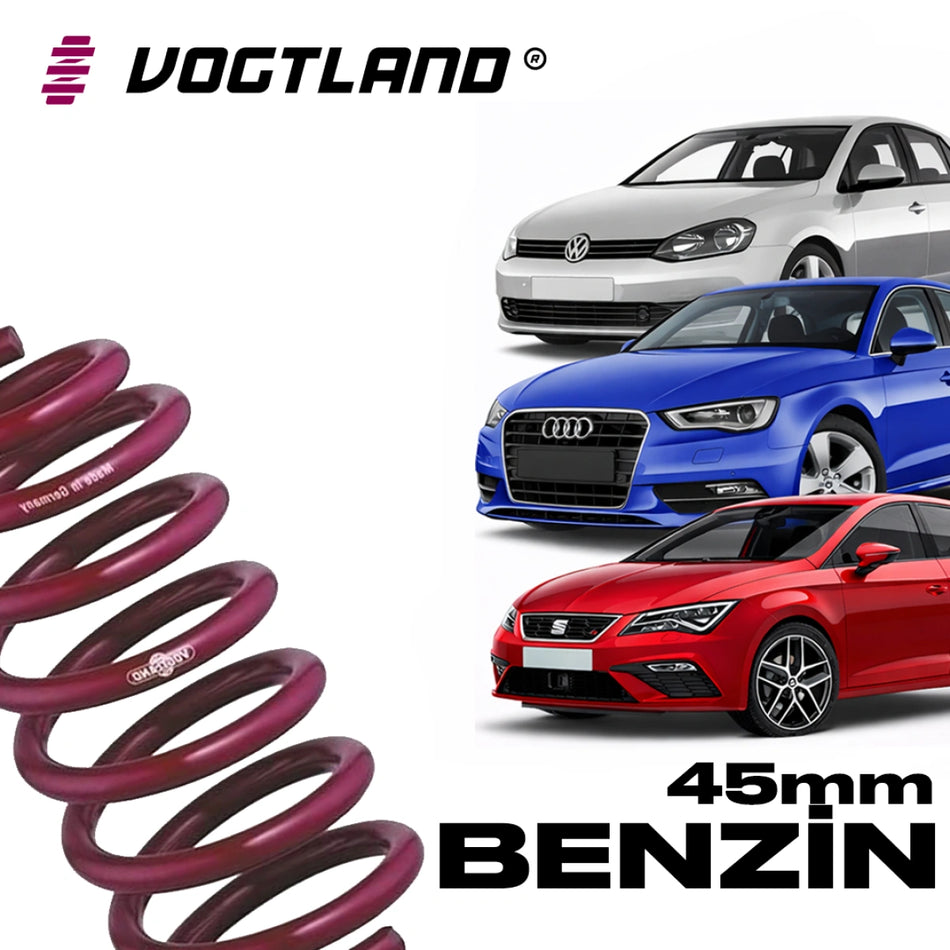 Muelles Deportivos Vogtland VW Golf 7 Audi A3 8V Seat Leon MK3 1.0/1.2 TSI (45mm) - Vogtland