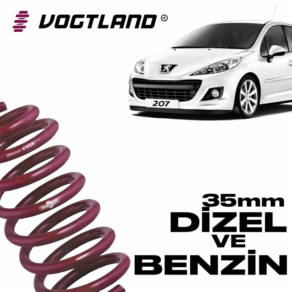 Muelles Deportivos Vogtland Peugeot 207 2006-2012 (35 mm) - Vogtland