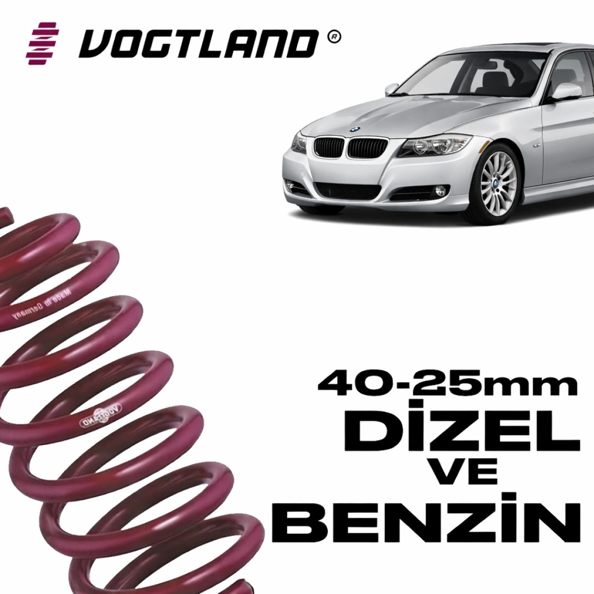 Muelles Deportivos Vogtland BMW Serie 3 E90 / E92 (40/25 mm) - Vogtland