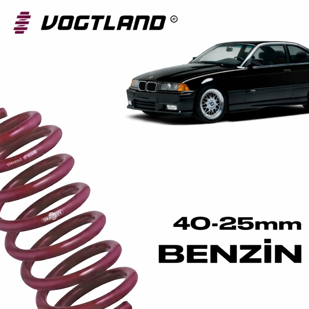 Muelles Deportivos Vogtland BMW Serie 3 E36 6 Cilindros (40/25 mm) - Vogtland