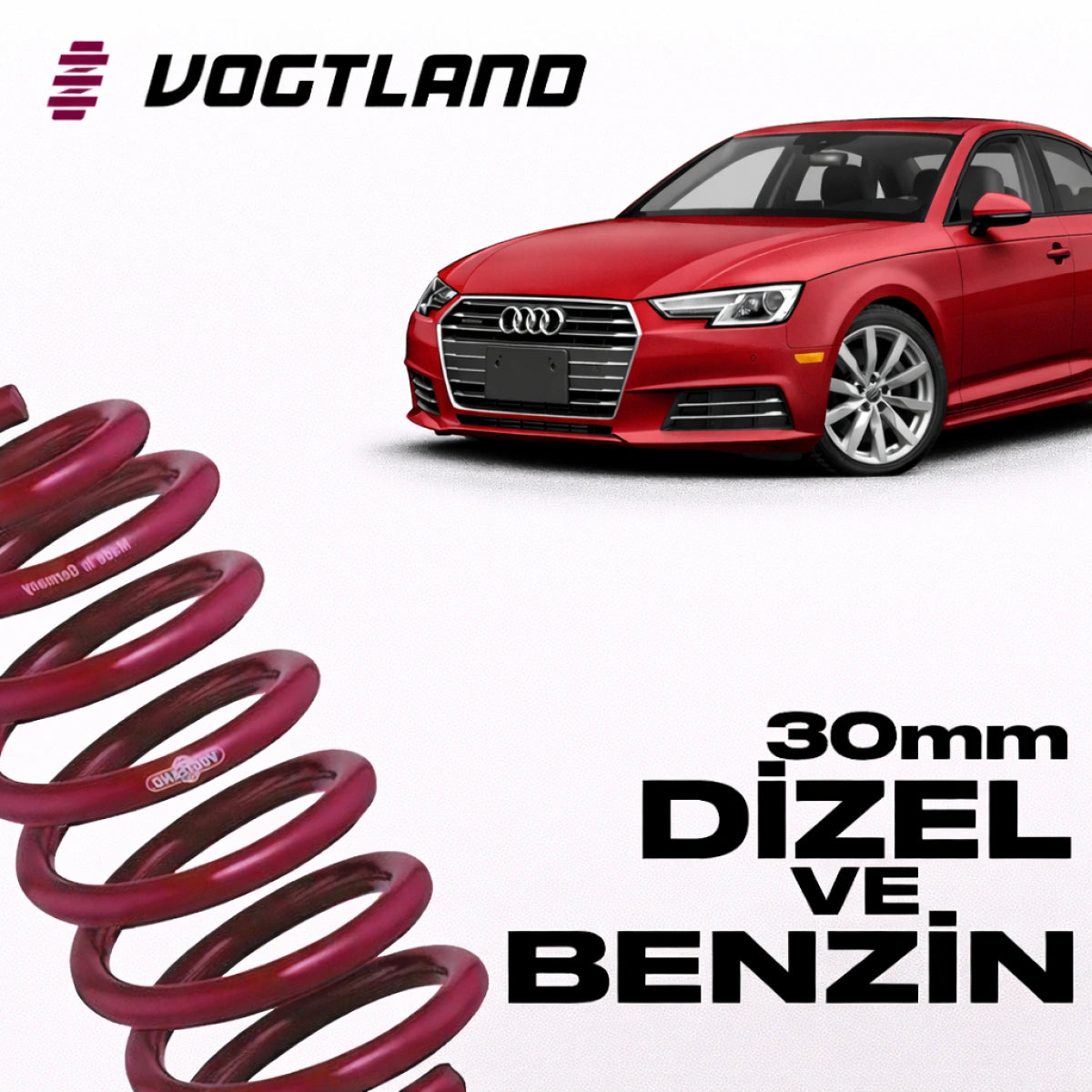 Muelles Deportivos Vogtland Audi A4 B9 2.0 TFSI / 2.0 TDI (30 mm) - Vogtland