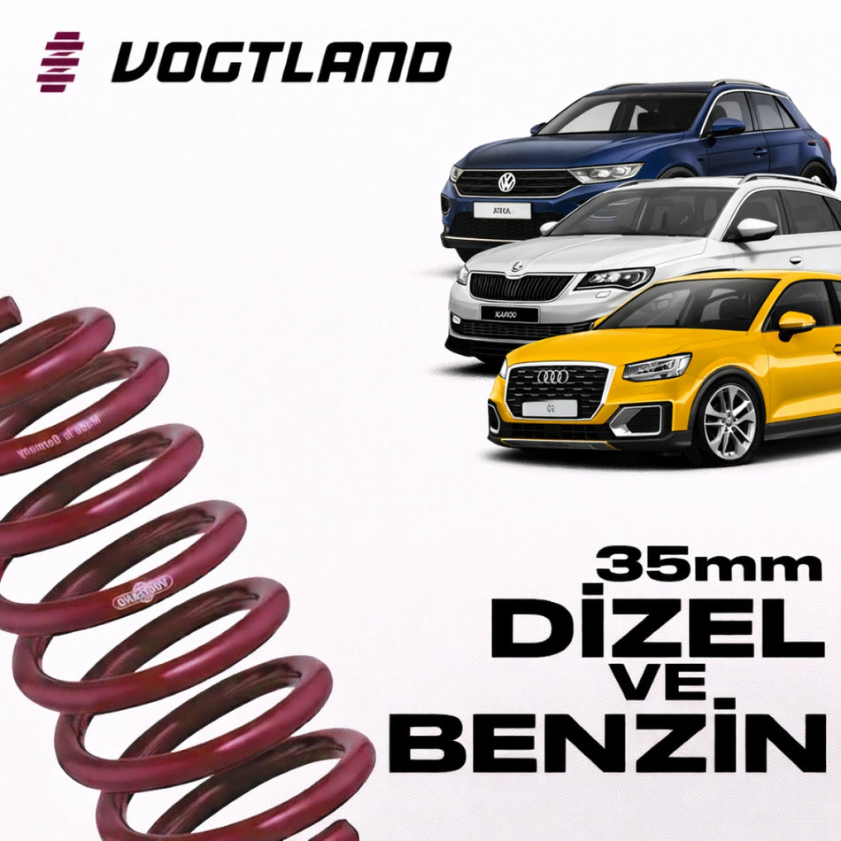 Muelles Deportivos Vogtland VW T-Roc / Seat Ateca / Skoda Karoq / Audi Q2 (35 mm) - Vogtland