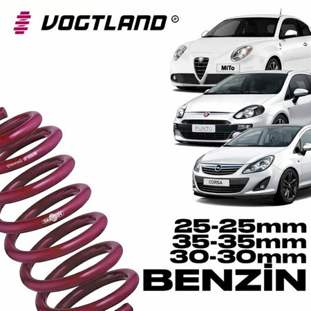 Muelles Deportivos Vogtland Alfa Romeo Mito / Fiat Grande Punto / Opel Corsa D (25-30-35 mm) - Vogtland