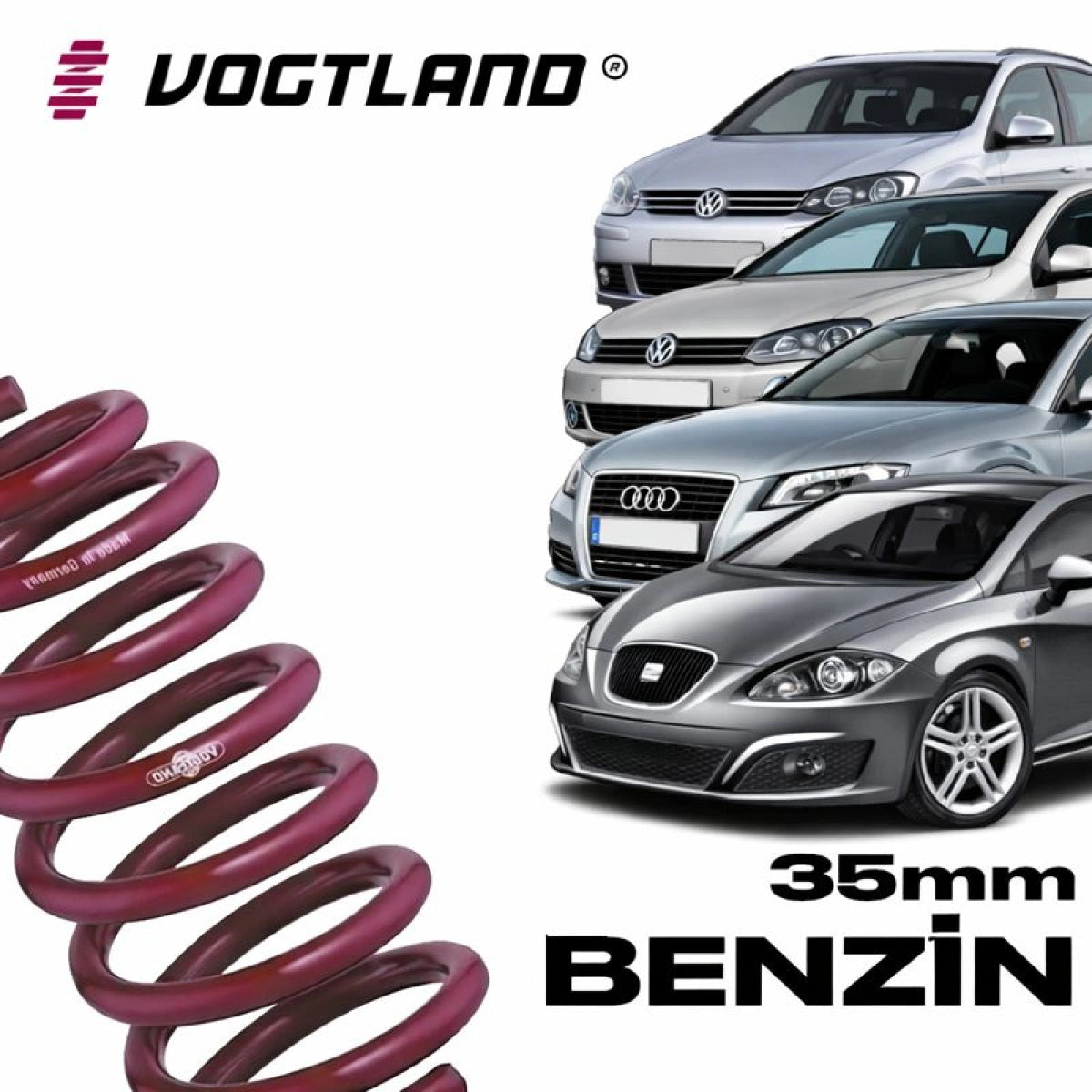 Muelles Deportivos Vogtland VW Golf 5/6 Audi A3 8P Seat Leon MK2 Gasolina (35mm) - Vogtland