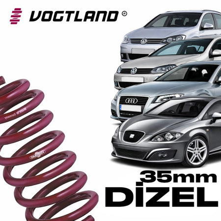 Muelles Deportivos Vogtland VW Golf 5/6 Audi A3 8P Seat Leon MK2 Diésel (35mm) - Vogtland