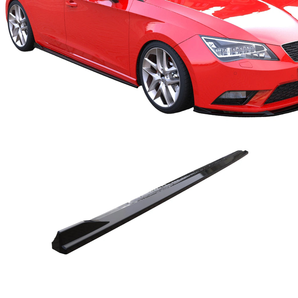 Apex Aero Design Side Skirts (Gloss Black ABS) – Sport Styling for Seat Leon FR - Cupra - Standard Mk3 - Mk3 Facelift (2012-2020)