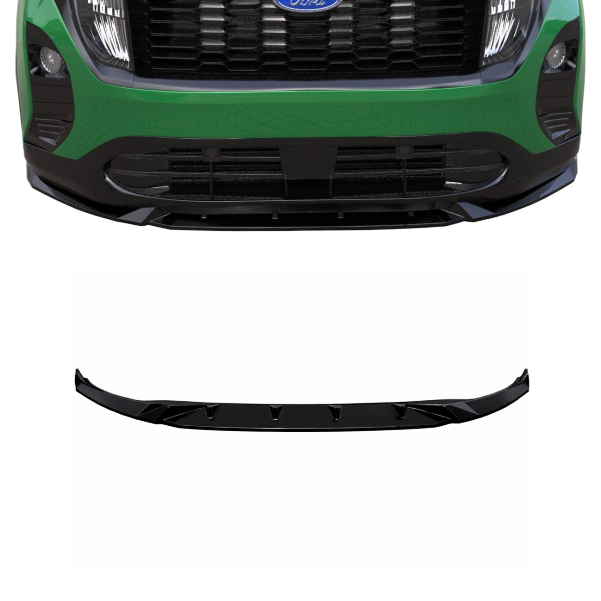 Apex Aero Design Front Splitter (Gloss Black ABS) – Sport Styling for Ford Courier Mk2 (2023+)
