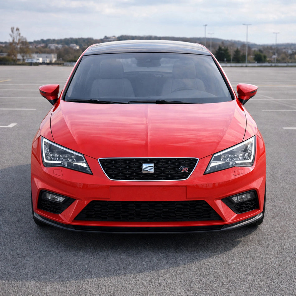 Apex Aero Design Front Splitter (Gloss Black ABS) – Motorsport Style for Seat Leon FR - Cupra Mk3 (2012-2020)