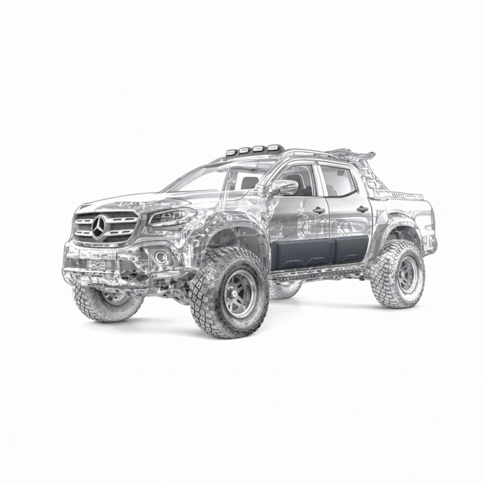 Apex Aero Design 4-Piece Body Side Cladding (Gloss Black ABS) – Off-Road Protection and Style for Mercedes X-Class W470 (2017+)