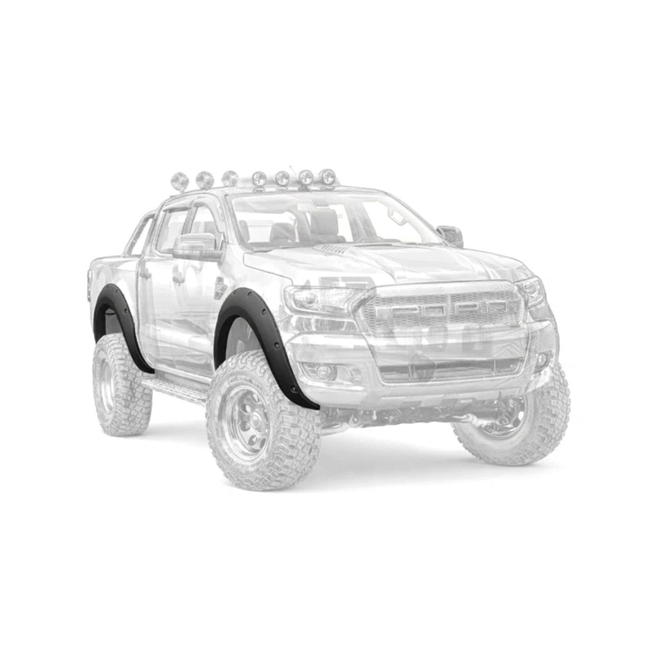 Apex Aero Design Fender Flares Gloss Black (4 Pieces) – Wide Body Style for Ford Ranger T6-T7-T8 (2012-2015)