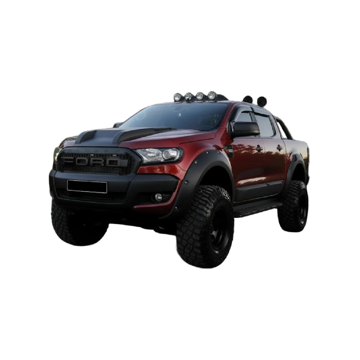 Ensanchadores de Paso de Rueda Apex Aero Design Negro Brillante (4 Piezas) – Estilo Wide Body para Ford Ranger T6-T7-T8 (2012-2015)