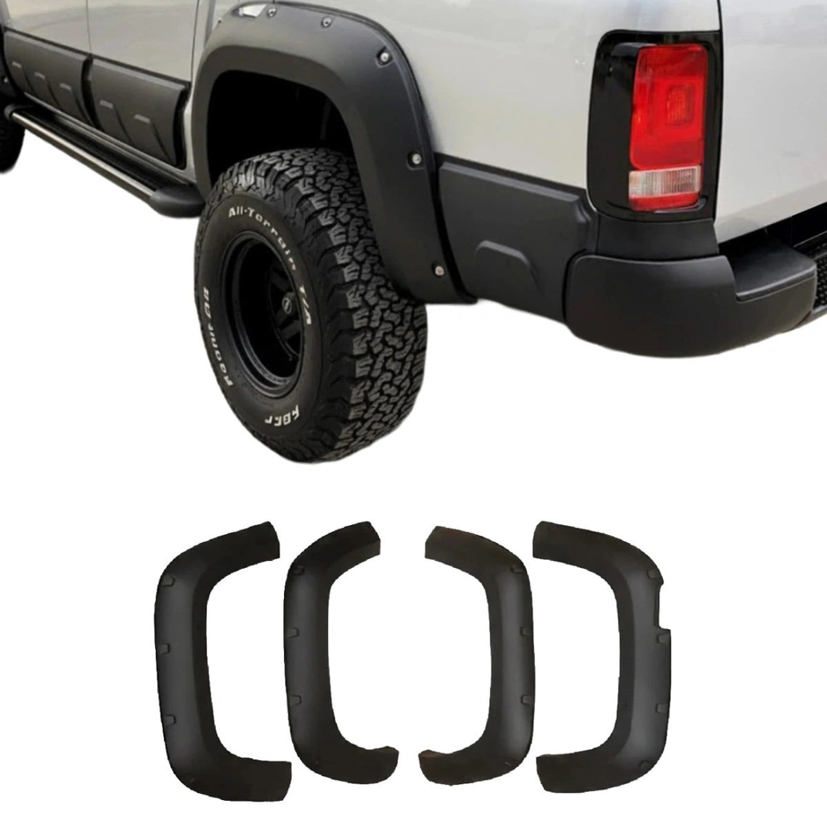 Apex Aero Design 4-Piece Fender Flare Kit (ABS Plastic) – Wide Body Style for Volkswagen Amarok (2010-2016)