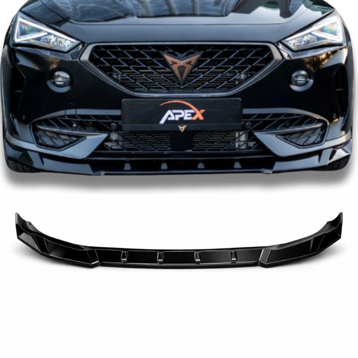 Splitter Delantero Apex Aero Design (ABS Negro Brillante) – Estilo Deportivo para Cupra Formentor (2020-2024)