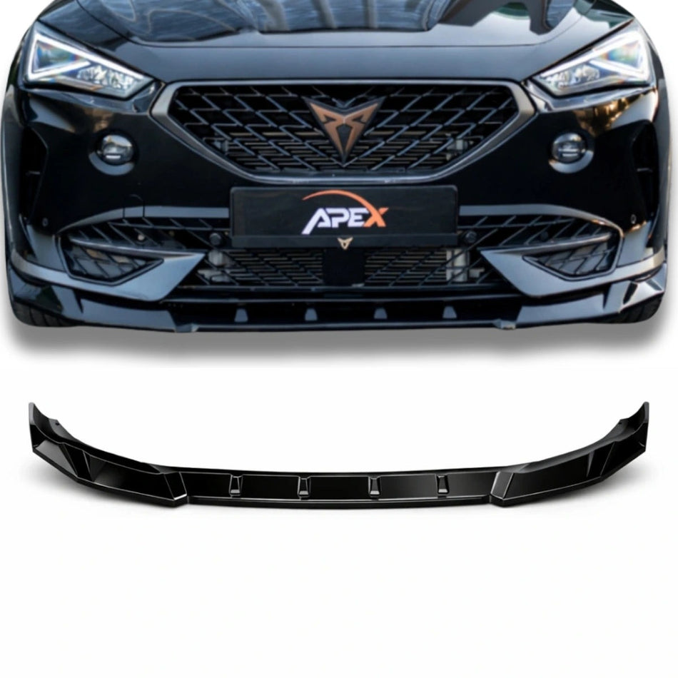 Apex Aero Design Front Splitter (Gloss Black ABS) – Sport Styling for Cupra Formentor (2020-2024)