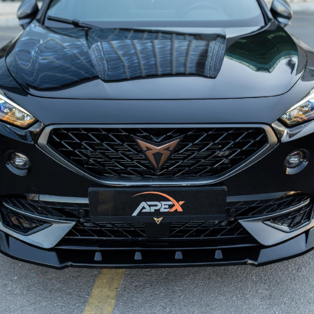 Splitter Delantero Apex Aero Design (ABS Negro Brillante) – Estilo Deportivo para Cupra Formentor (2020-2024)