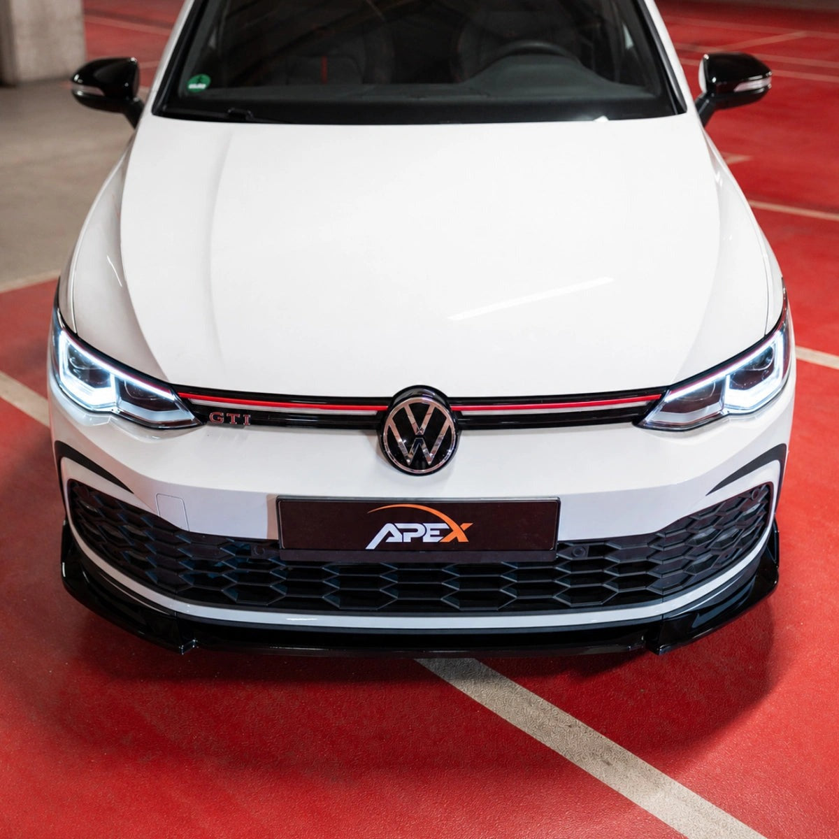 Splitter Delantero Apex Aero Design (ABS Negro Brillante) - Estilo Deportivo para Volkswagen Golf Mk8 GTI (2020-2024)