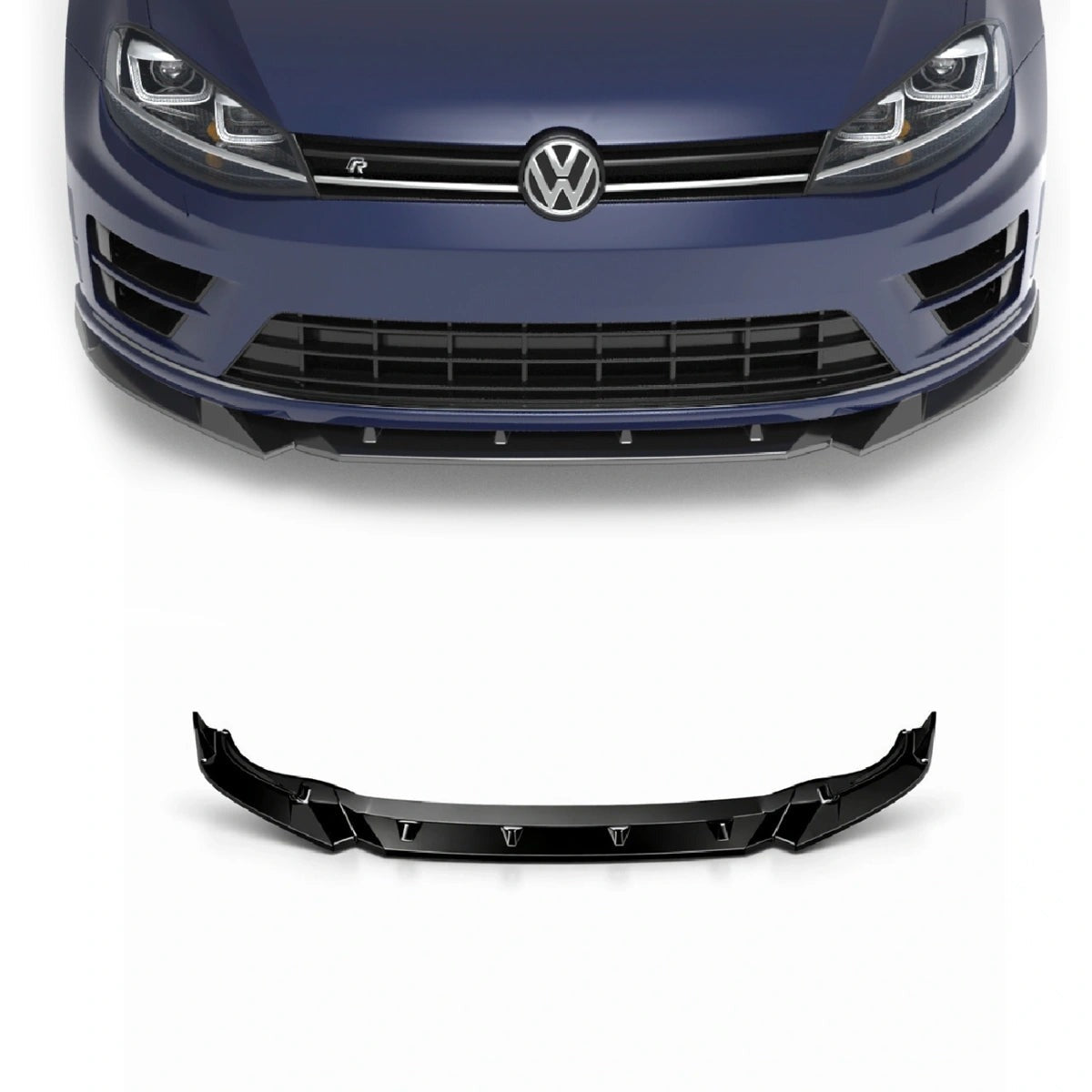 Splitter Delantero Apex Aero Design VW Golf Mk7 R (ABS Negro Brillante) – Mejora Aerodinámica para Volkswagen Golf 7 R 2013-2016
