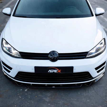 Splitter Delantero Apex Aero Design VW Golf Mk7 R (ABS Negro Brillante) – Mejora Aerodinámica para Volkswagen Golf 7 R 2013-2016