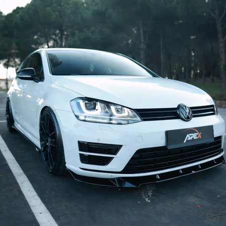 Splitter Delantero Apex Aero Design VW Golf Mk7 R (ABS Negro Brillante) – Mejora Aerodinámica para Volkswagen Golf 7 R 2013-2016
