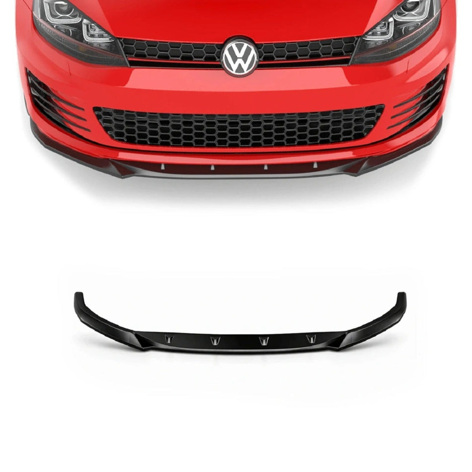 Apex Aero Design Front Splitter Gloss Black (ABS) – Aerodynamic Upgrade for Volkswagen Golf GTI Mk7 (2013-2016)