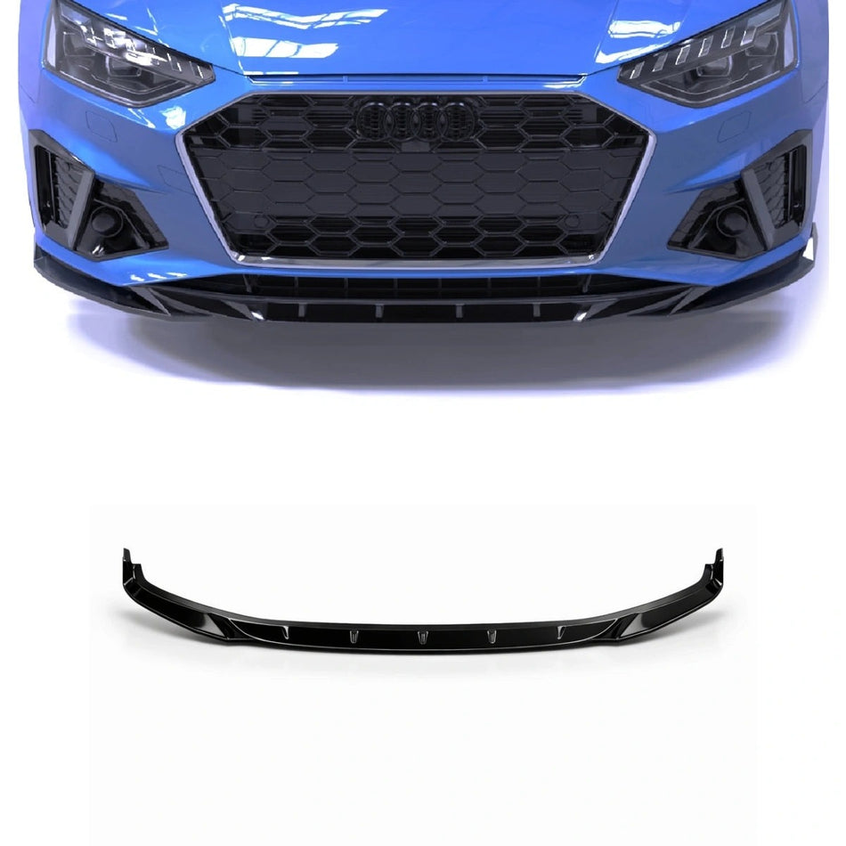 Apex Aero Design Front Splitter Gloss Black (ABS) – Aerodynamic Upgrade for Audi A4 S-Line / S4 B9 Facelift (2019-2024)