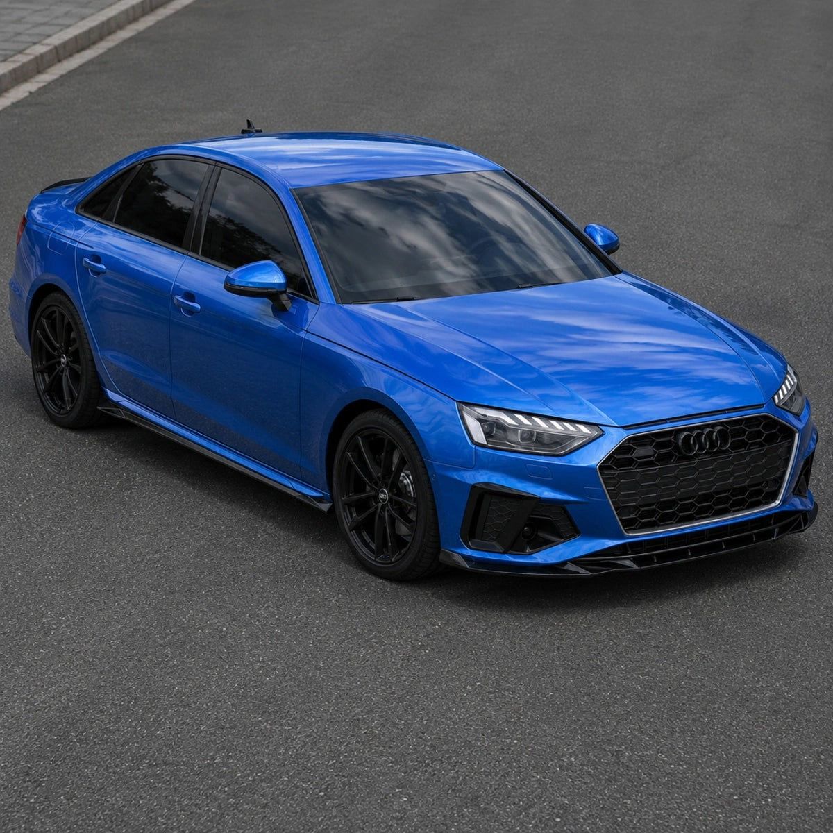 Splitter Delantero Apex Aero Design Negro Brillante (ABS) – Mejora Aerodinámica para Audi A4 S-Line / S4 B9 Facelift (2019-2024)