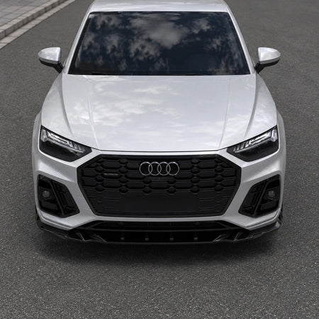 Apex Aero Design Splitter Delantero (ABS Negro Brillante) – Estética Motorsport para Audi SQ5 - Q5 S-Line SUV Sportback Mk2 Facelift (2020-2024)