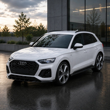 Apex Aero Design Splitter Delantero (ABS Negro Brillante) – Estética Motorsport para Audi SQ5 - Q5 S-Line SUV Sportback Mk2 Facelift (2020-2024)