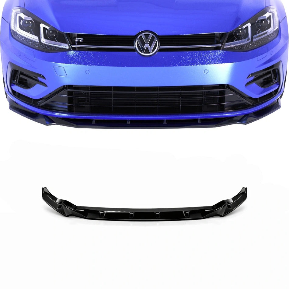 Apex Aero Design Front Splitter (Gloss Black ABS) – Motorsport Styling for Volkswagen Golf Mk7.5 R (2016-2020)