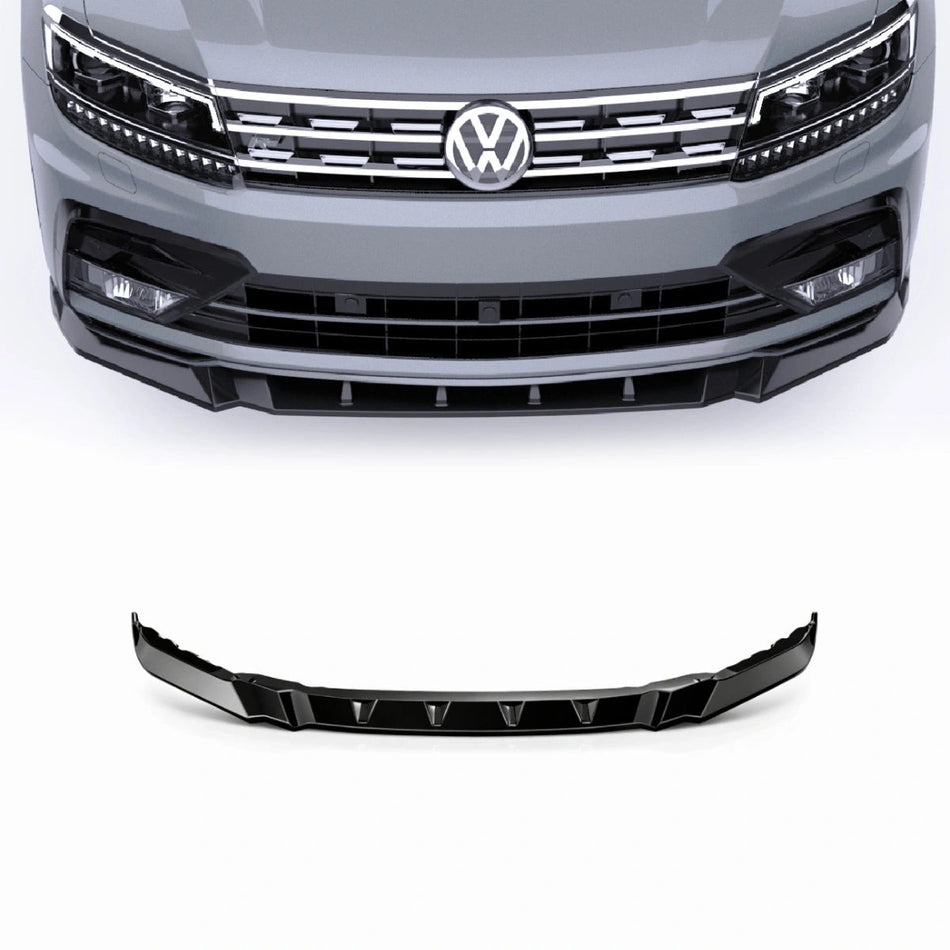 Apex Aero Design Front Splitter (Gloss Black ABS) – Sport Styling for Volkswagen Tiguan Mk2 R-Line (2015-2020)