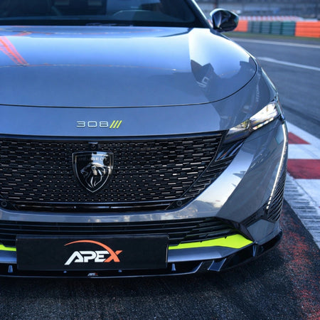 Apex Aero Design Front Splitter (Gloss Black) – Sport Styling for Peugeot 308 GT Mk3 Hatchback & SW (2021+)