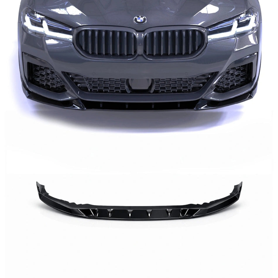 Apex Aero Design Front Splitter for BMW 5 Series G30 Facelift M-Pack (2020-2023) - Gloss Black