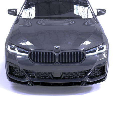 Splitter Delantero Apex Aero Design para BMW Serie 5 G30 Facelift M-Pack (2020-2023) - Negro Brillante