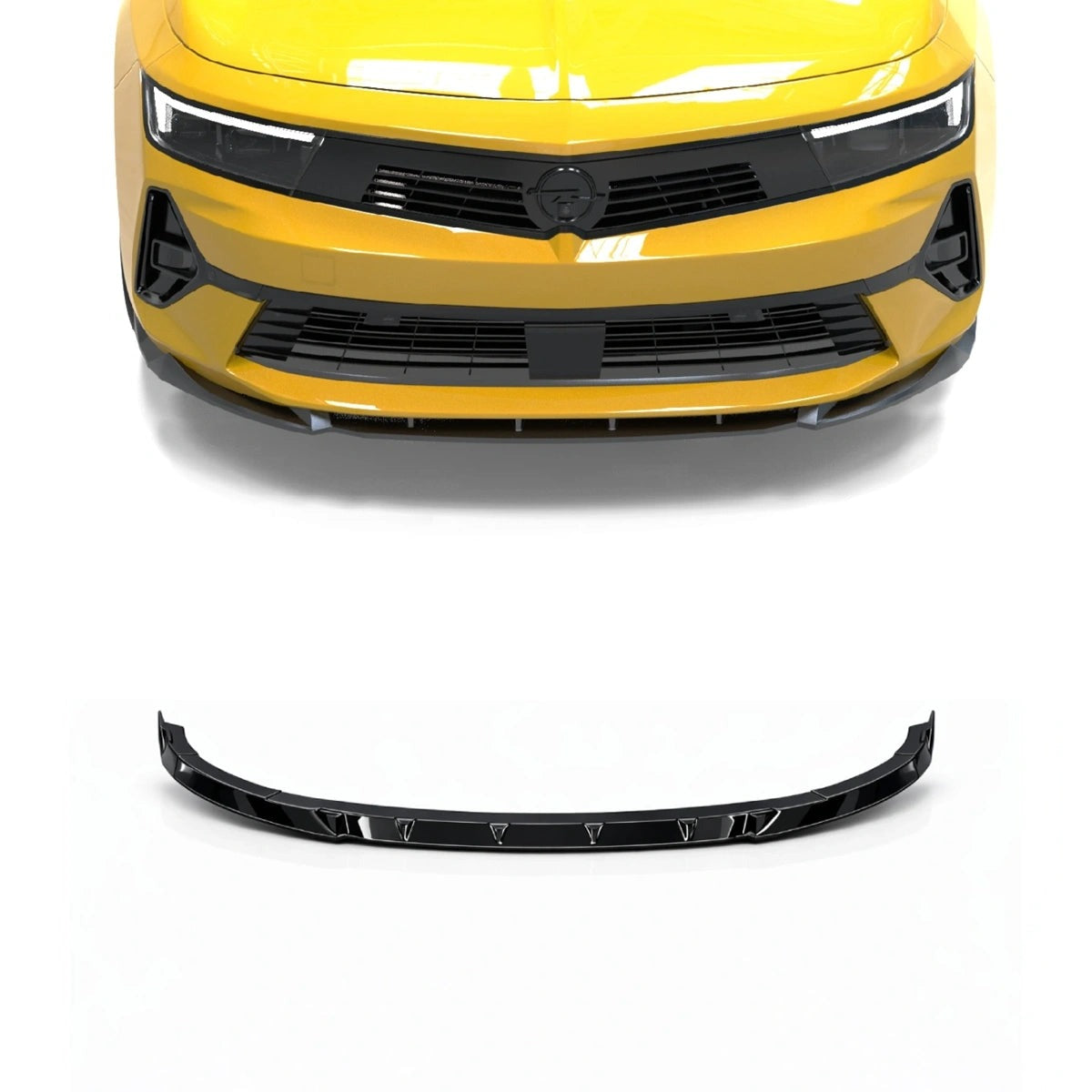 Apex Aero Design Front Splitter (Gloss Black ABS) – Sport Style for Opel Astra L (2020-Present)