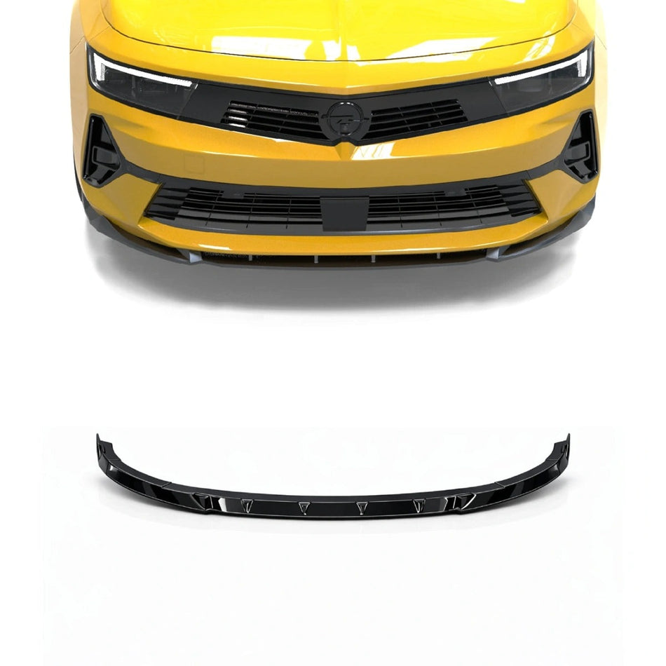 Apex Aero Design Front Splitter (Gloss Black ABS) – Sport Style for Opel Astra L (2020-Present)
