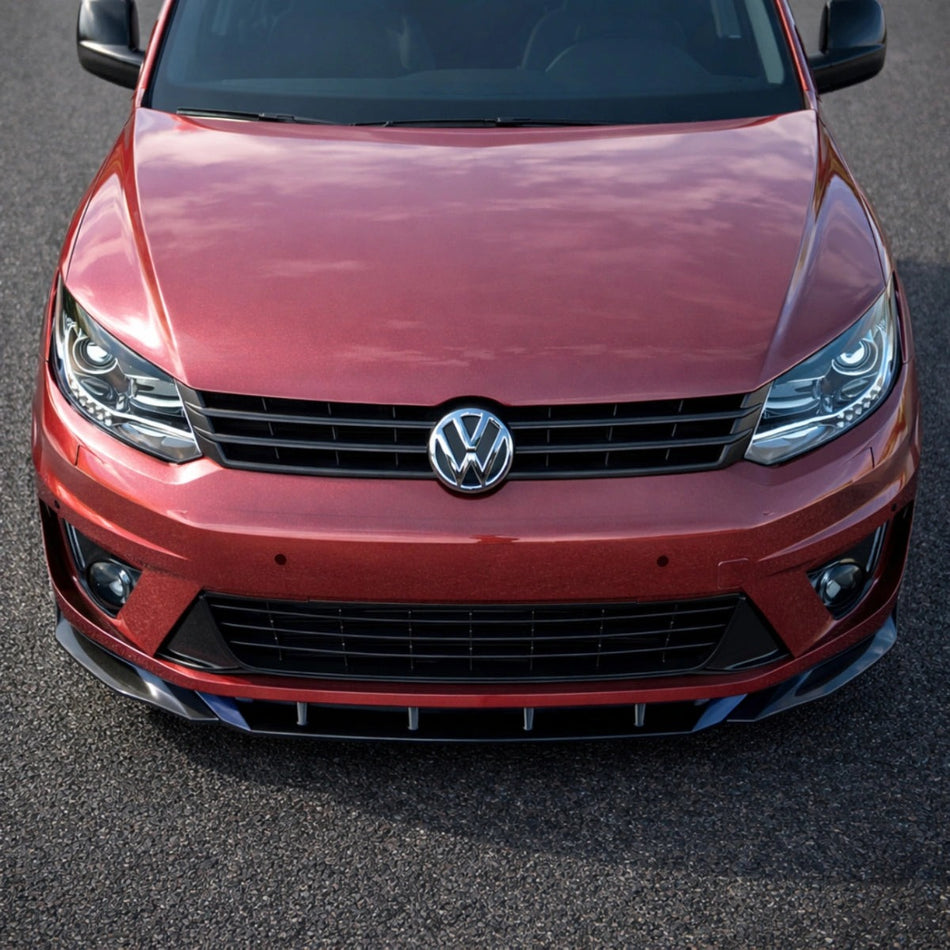 Apex Aero Design Front Splitter Gloss Black (ABS) – Sport Style for VW Caddy Mk4 (2015-2021)