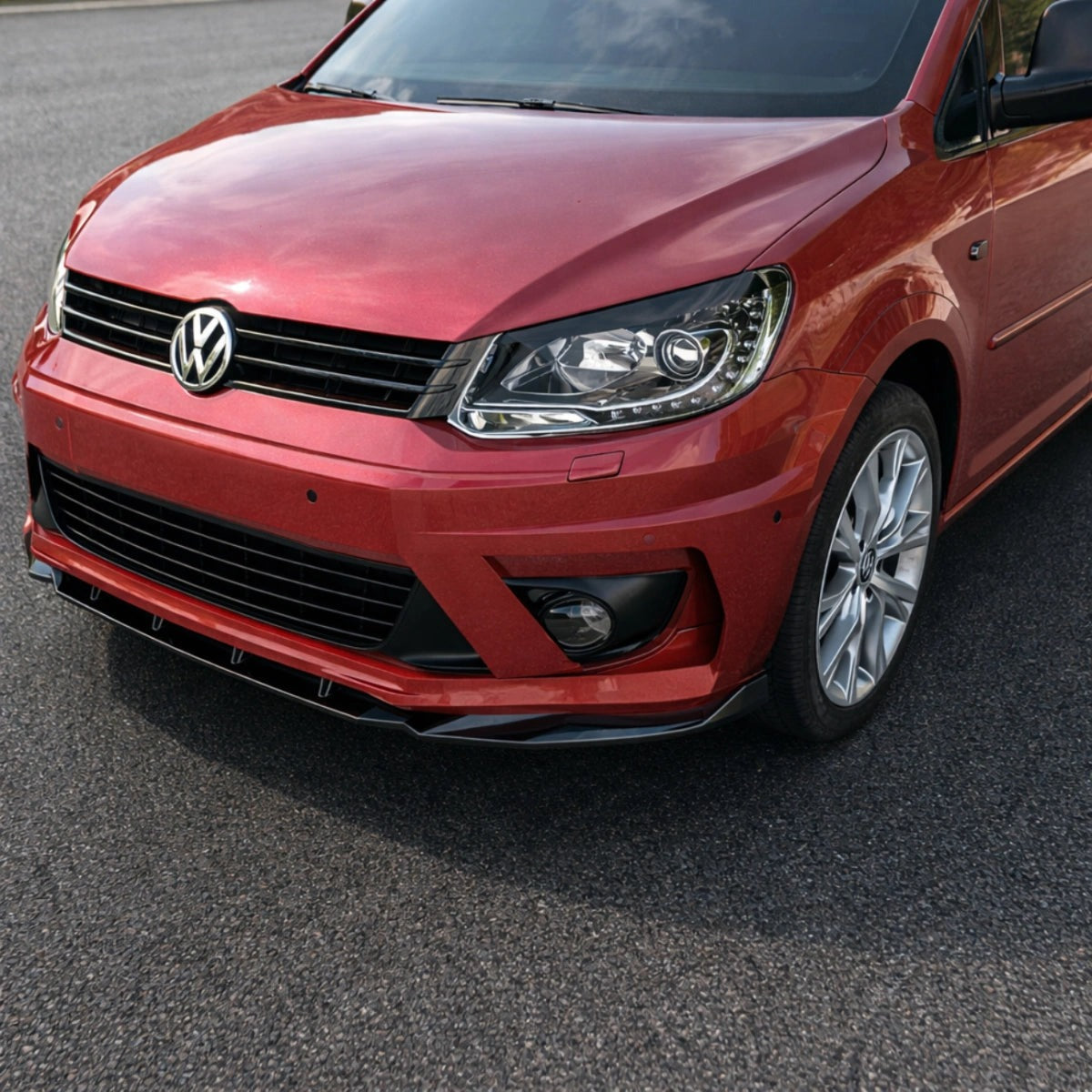 Splitter Delantero Apex Aero Design Negro Brillante (ABS) – Estilo Deportivo para VW Caddy Mk4 (2015-2021)