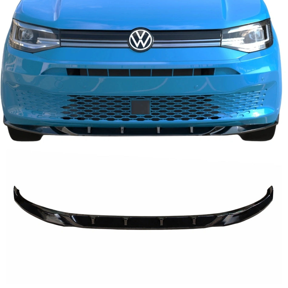 Apex Aero Design Front Splitter for VW Caddy Mk5 (2021+) - Gloss Black - Sport Style for Vans and MPVs