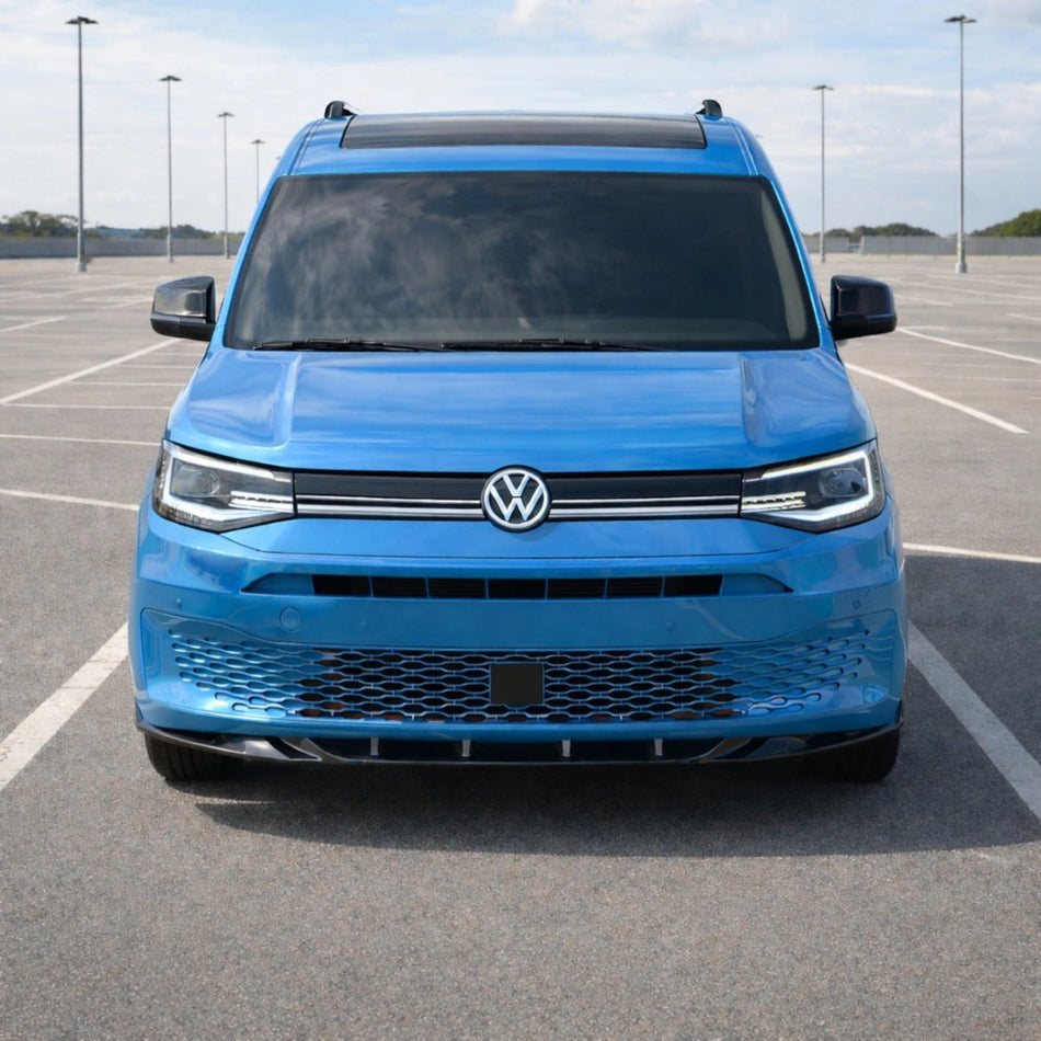 Apex Aero Design Front Splitter for VW Caddy Mk5 (2021+) - Gloss Black - Sport Style for Vans and MPVs
