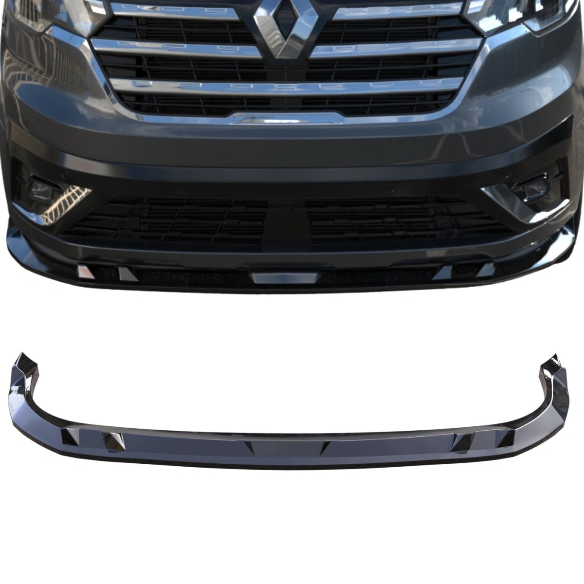 Apex Aero Design Front Spoiler Gloss Black (ABS) – Sport Styling for Renault Trafic (2023+)